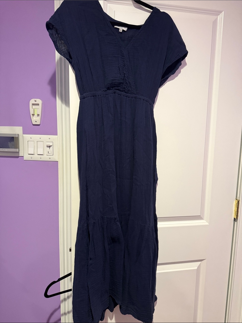 Michael Stars navy gauze midi dress